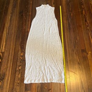GAP Cream Sleeveless Mock-Neck Maxi Dress